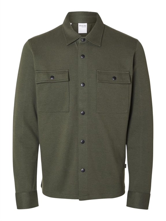Selected Jackie Sweat Overshirt Jacket - Forest Night